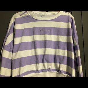 WOMENS CHAMPION STRIPED SWEATSHIRT